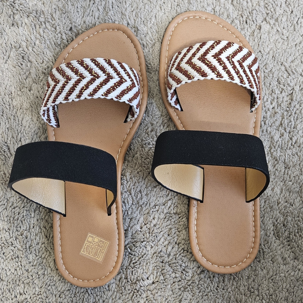 Black and Brown Sandals